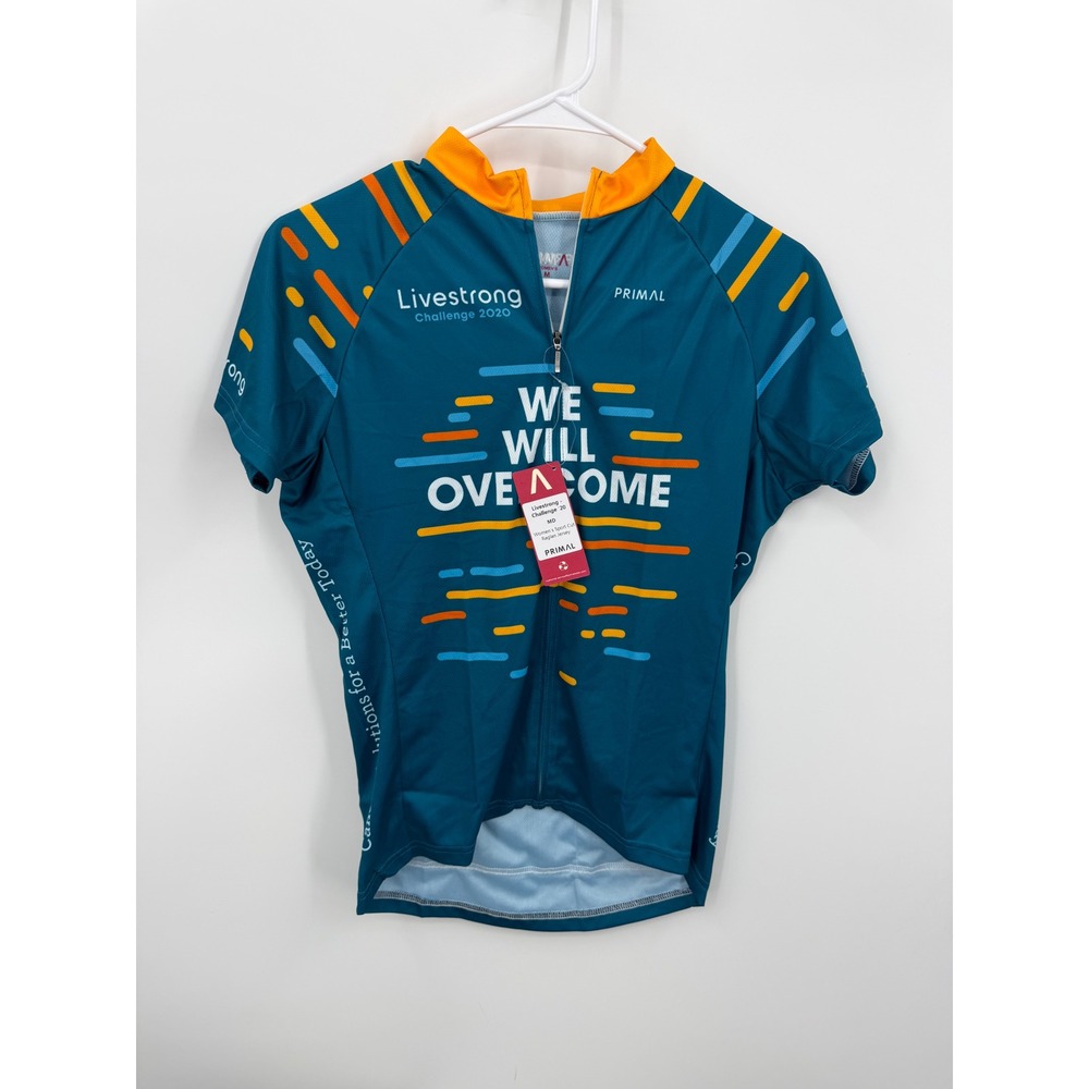 Primal Livestrong Challenge 2020 Raglan Jersey Women Medium Teal Cycling Top